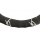 T12069 - Steering wheel cover, black with white barbed-wire motif