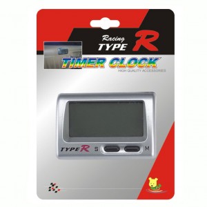 T12305 - Digital clock, chrome