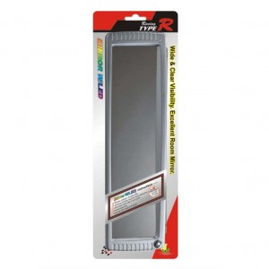 T22004 - Rear-view mirror, silver, with 5 blue LEDs