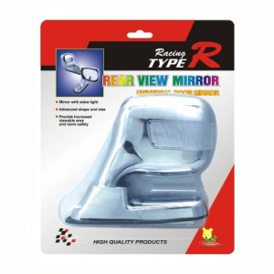 T22015 - Rear view mirror, with LED light, chrome