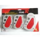 T23020 - Pedal pad, 3pcs, silver-red